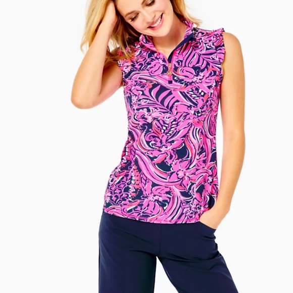 Lilly Pulitzer athleisure: Larissa Half Zip NWT - Picture 2 of 6